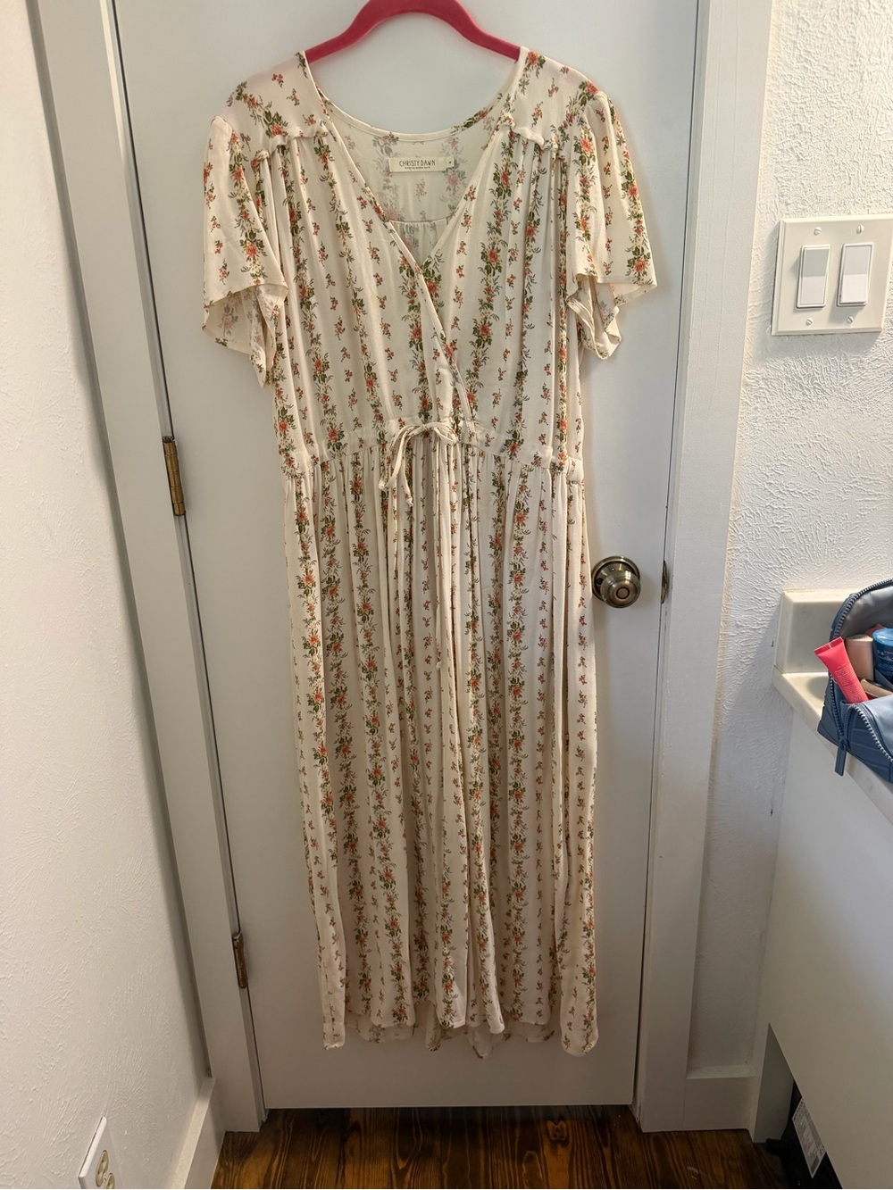 Christy Dawn Cream Floral with Tie Front